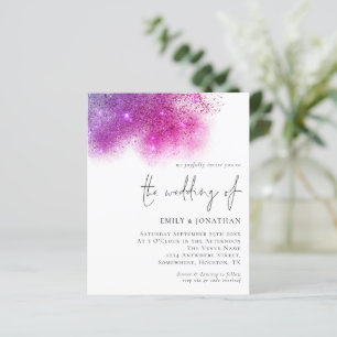 Lámina Invitación de casamiento de código QR de parkle de