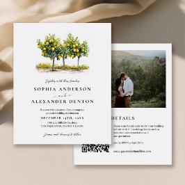 Lámina Invitación de casamiento de código QR para foto de