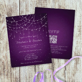 Lámina Invitación de casamiento de código QR para luz de