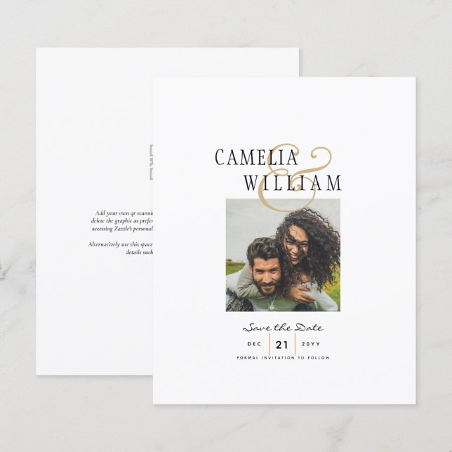 Lámina Invitación de casamiento de fotos Opciones digital (Anverso / Reverso)