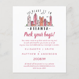 Lámina Invitación de casamiento en línea aérea ATLANTA