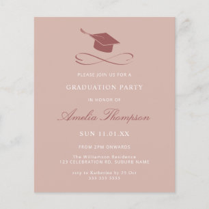 Lámina Invitación de Celebración de Gorra de Graduación R
