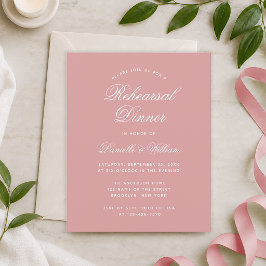 Lámina Invitación de cena de ensayo de presupuesto de ros
