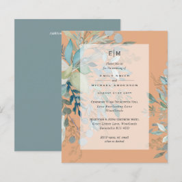 Lámina Invitación de ceremonia de boda Dusty Peach Sage R