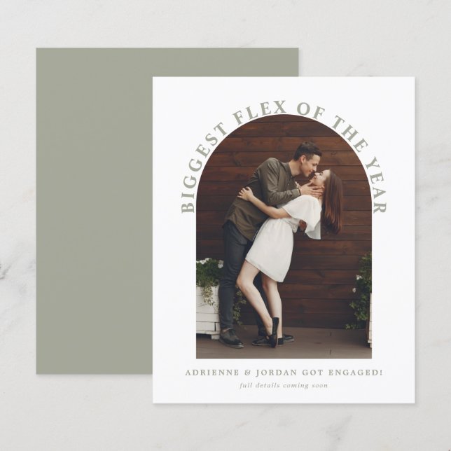 Lámina Invitación de compromiso de foto de Budget Sage Ar (Anverso / Reverso)