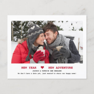 Lámina Invitación de compromiso de foto rústico con presu