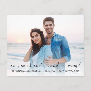 Lámina Invitación de compromiso de fotografía de Sun Sea 