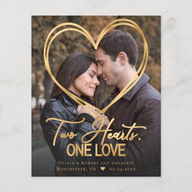 Lámina Invitación de Compromiso de Fotografías de Budget  (Anverso)