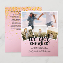 Lámina INVITACIÓN DE COMPROMISO DE FOTOS Modernas DE PRES