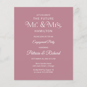 Lámina Invitación de compromiso de futuro Sr. y Sra.
