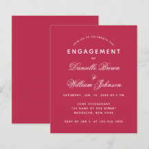 Invitación de compromiso de presupuesto magenta mo