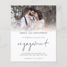Lámina Invitación de compromiso de superposición de fotog
