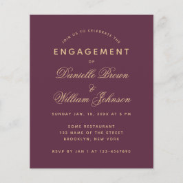 Lámina Invitación de compromiso de vino de presupuesto co