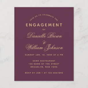 Lámina Invitación de compromiso de vino de presupuesto co