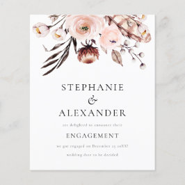 Lámina Invitación de compromiso del Boho de presupuesto R