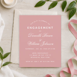 Lámina Invitación de compromiso Presupuesto Simple Dusty 