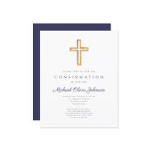 Invitación de confirmación de Blue Boy de la Marin