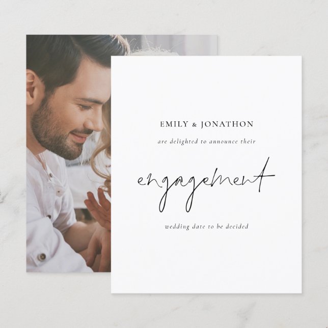 Lámina Invitación de contratación de fotografías con scri (Anverso / Reverso)