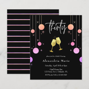 Lámina Invitación de cumpleaños 30 a la tostada de oro mo
