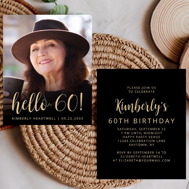 Lámina Invitación de Cumpleaños 60 Fiesta Presupuesto Fot (Subido por el creador)