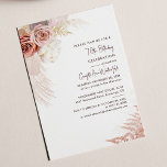 Lámina Invitación de cumpleaños 70 a Floral Pampas Grass<br><div class="desc">Pampas Grass Terracotta 70th Birthday Invitation usted puede fácilmente personalizar pulsando el botón "Personalizar". Perfecto para otros eventos de hitos especiales</div>