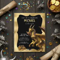 Invitación de cumpleaños a Fantasía de Dragón Dora