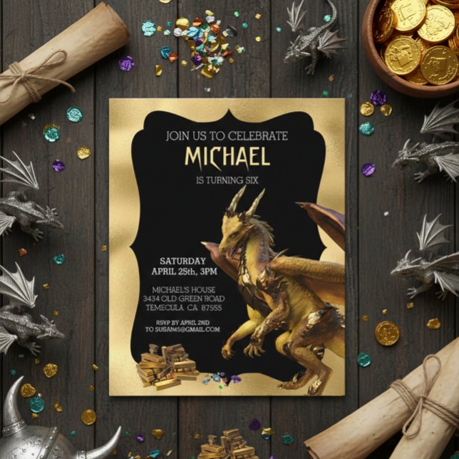 Lámina Invitación de cumpleaños a Fantasía de Dragón Dora (Subido por el creador)