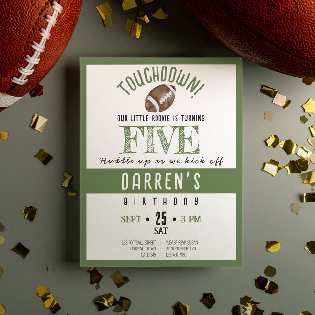 Lámina Invitación de cumpleaños a un presupuesto de fútbo (Subido por el creador)