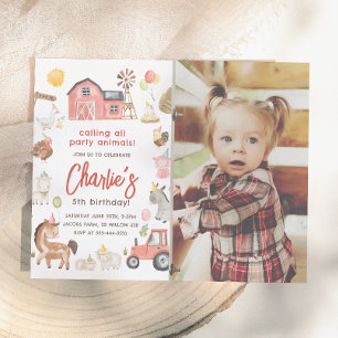 Lámina Invitación de cumpleaños con presupuesto de fotos