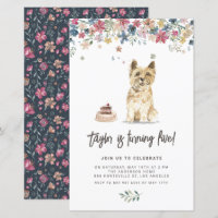 Invitación de cumpleaños de Cairn Terrier Dog