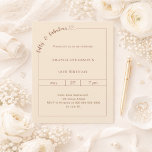 Lámina Invitación de cumpleaños de champagne dorado 50 y<br><div class="desc">Celebra un hito con estilo con esta elegante invitación de cumpleaños 50 y fabuloso en tonos suaves de champán. Diseñada para una celebración sofisticada y memorable, esta invitación presenta un diseño limpio y moderno con un detalle de letra cursiva delicada y un sutil acento de corazón para un toque femenino...</div>