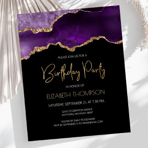 Lámina Invitación de cumpleaños de cualquier año de Agata