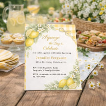 Invitación de cumpleaños de jardín de verano de cu