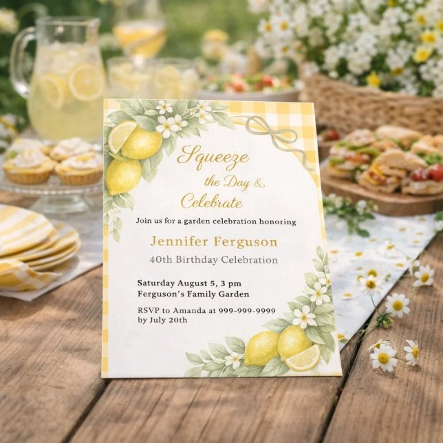 Lámina Invitación de cumpleaños de jardín de verano de cu (Subido por el creador)
