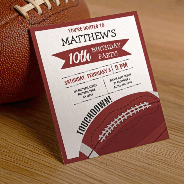Lámina Invitación de cumpleaños de la Cinta de Fútbol Cut (Subido por el creador)
