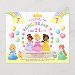 Lámina Invitación de cumpleaños de la princesa Fiesta
