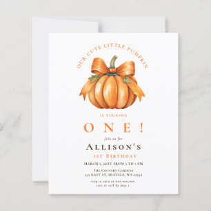 Lámina Invitación de cumpleaños de otoño con lazo Coquett