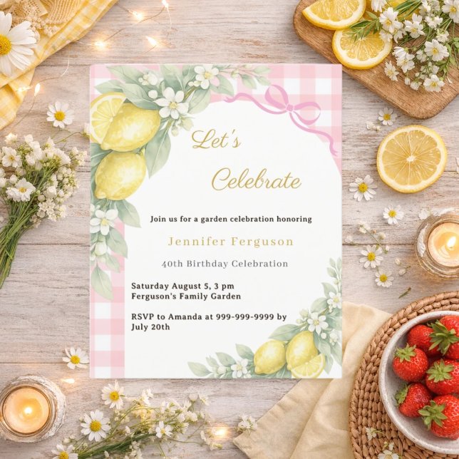 Lámina Invitación de cumpleaños de té de jardín de cuadro (Subido por el creador)