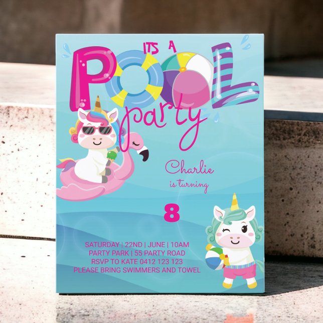 Lámina Invitación de cumpleaños de Unicorn, Fiesta del gr (Subido por el creador)