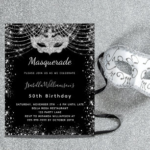 Lámina Invitación de cumpleaños del presupuesto de plata