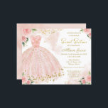 Lámina Invitación de Cumpleaños Dulces Dieciséis Vestido<br><div class="desc">Una encantadora invitación de cumpleaños dieciséis con vestido rosa rosado. Fácil de personalizar con tus detalles. Por favor, no dudes en contactarme si tienes alguna solicitud especial. TEN EN CUENTA: Para asistencia en pedidos, envío, información del producto, etc., contacta directamente con el Servicio de Atención al Cliente de Zazzle https://help.zazzle.com/hc/es/articles/221463567-Cómo-contactar-con-el-Soporte-técnico-de-Zazzle-...</div>