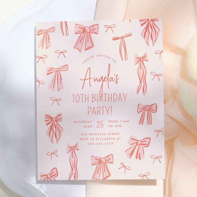Lámina Invitación de cumpleaños económica para niña con l (Subido por el creador)