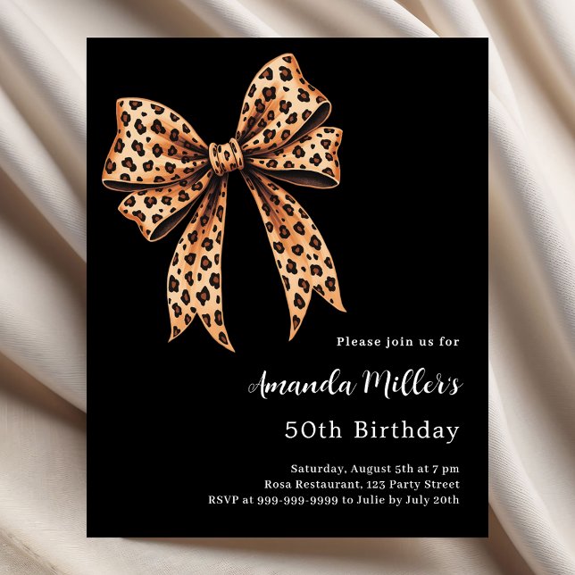 Lámina Invitación de cumpleaños marrón de color con huell (Subido por el creador)
