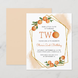 Lámina Invitación de cumpleaños naranja presupuesto Littl