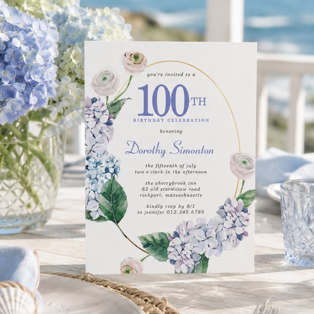 Lámina Invitación de cumpleaños número 100 de Hortensia R (Subido por el creador)