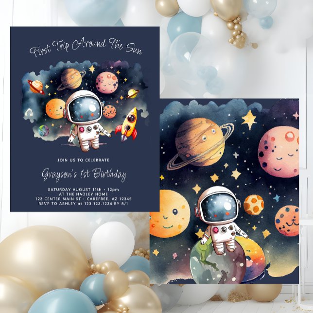 Lámina Invitación de cumpleaños número 1 de planetas del  (Subido por el creador)