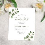 Lámina Invitación de cumpleaños número 21 elegante y econ<br><div class="desc">Invitación rústica moderna única de acuarela con follaje de eucalipto verde para cumpleaños veintiuno con PRESUPUESTO asequible. ¡POR FAVOR LEA ESTO ANTES DE COMPRAR! Esta es una tarjeta con presupuesto asequible impresa en una hoja de papel (cada hoja tiene una tarjeta). Para obtener la mejor relación precio-calidad, nuestro consejo es...</div>