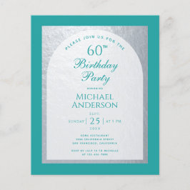 Lámina Invitación de cumpleaños número 60 Presupuesto Pla