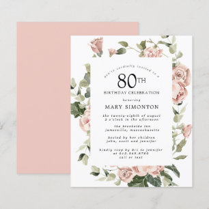 Lámina Invitación de cumpleaños número 80 de Presupuesto 