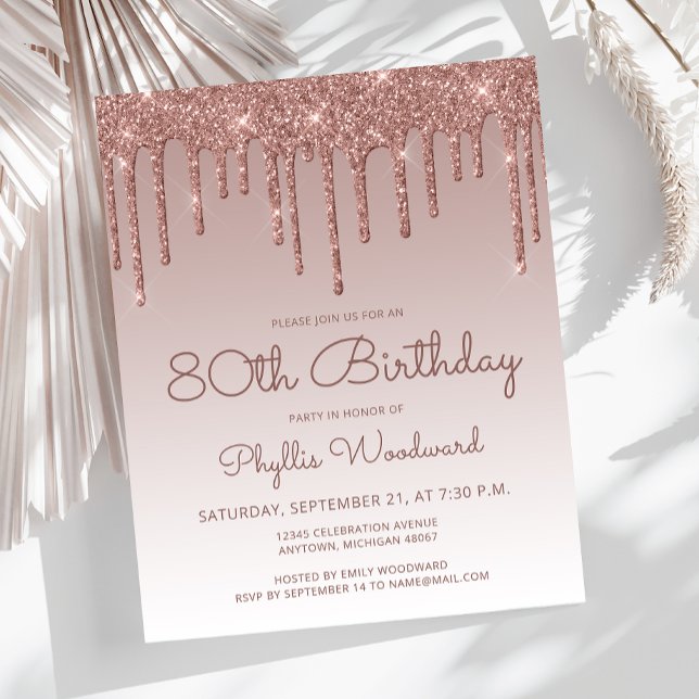 Lámina Invitación de cumpleaños número 80 de Presupuesto  (Subido por el creador)